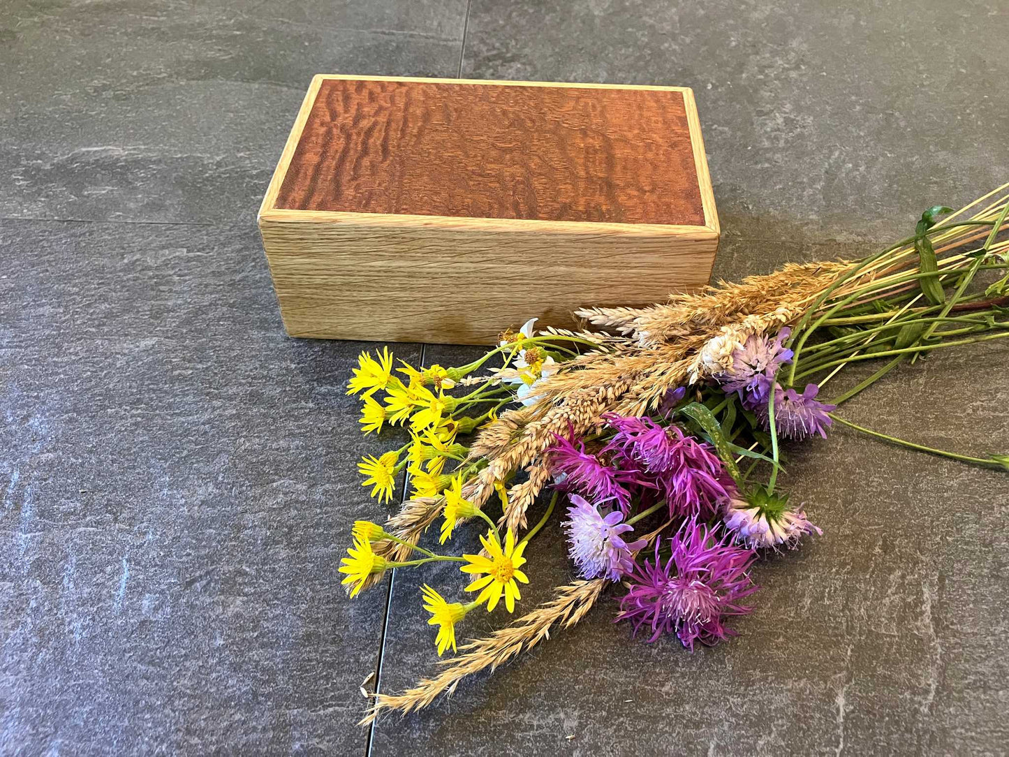 Boite acajou pommelé