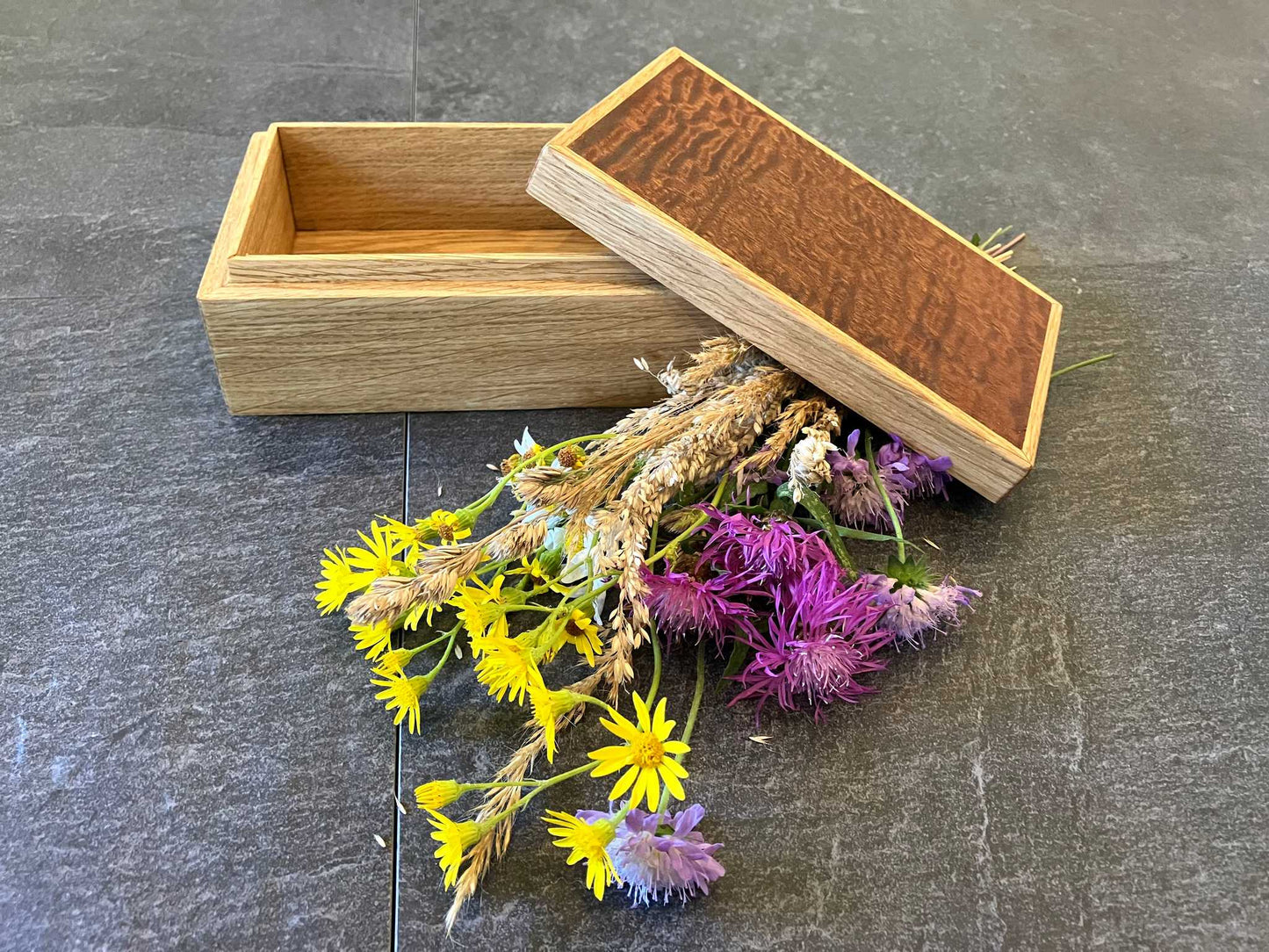 Boite acajou pommelé
