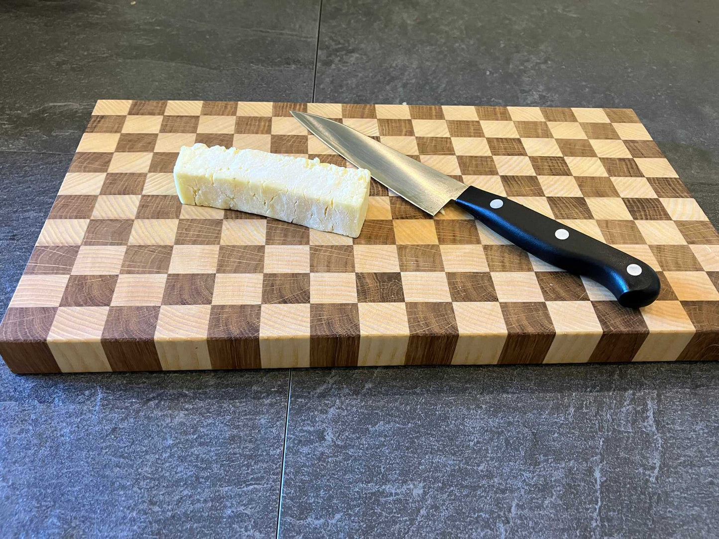 Planche bois de bout "Damier"