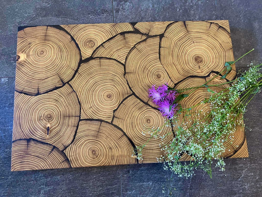 Planche bois de bout "La nature"