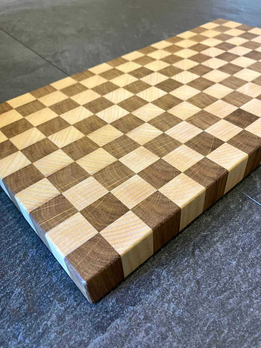 Planche bois de bout "Damier"
